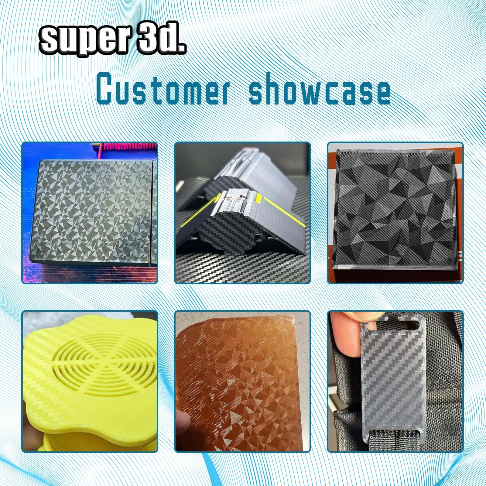 Elegoo Centauri Carbon Build Plate Smooth PEO Sheet PET Carbon Fiber Heatbed Spring Steel Sheet Plate 3D Printer Accessory Parts