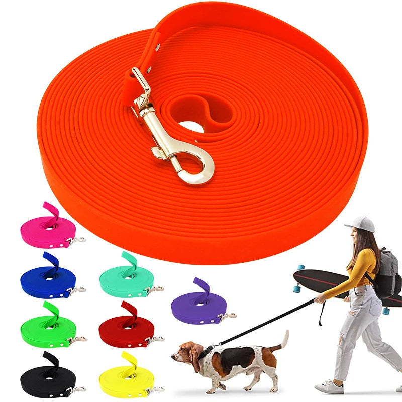 Dog Leash Long PVC Leashes 3M 5M 10M15M Easy Clean Waterproof Walk Training Durable For Large Medium Small Dogs