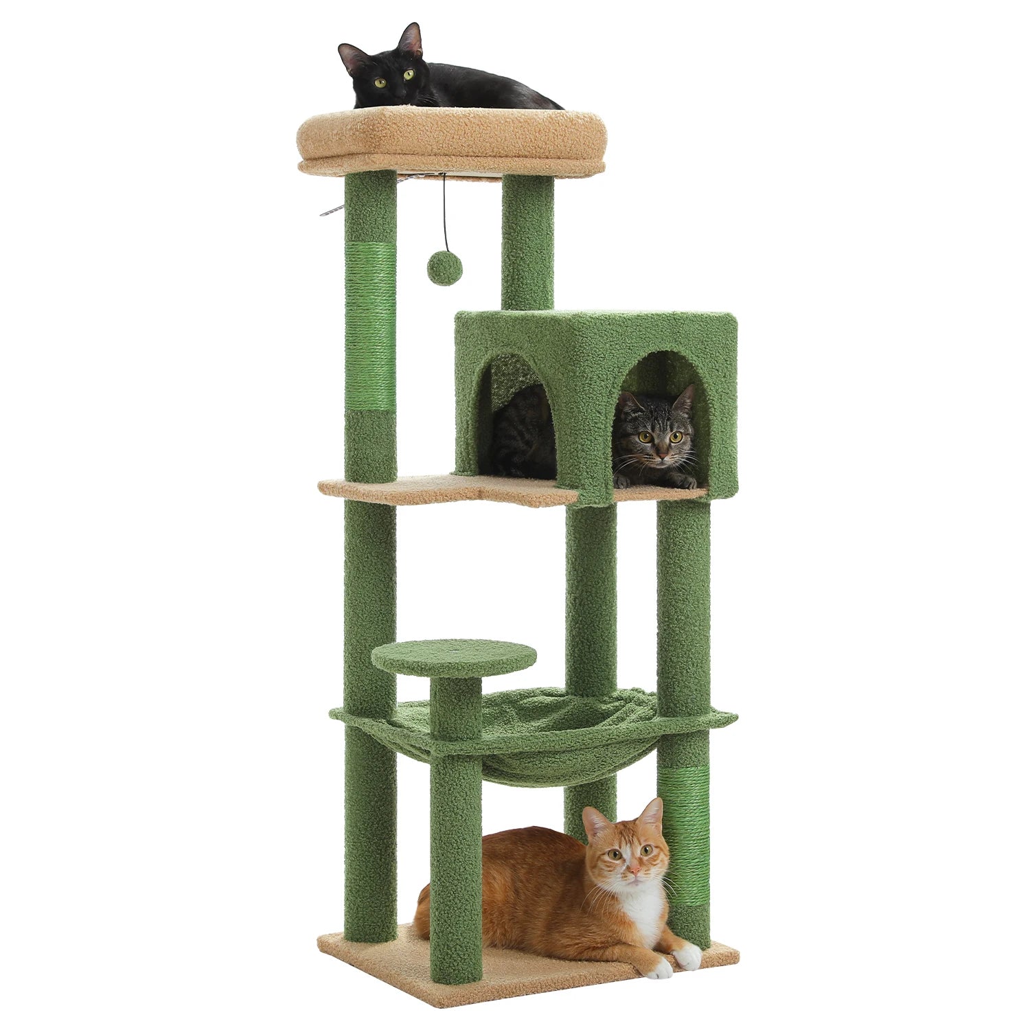 Multi-Level Cat Tree Tower with Scratching Posts, Condo, Hammock, Cat Scratching Board,Cat Accessories,Cat Furniture,Indoor Cats