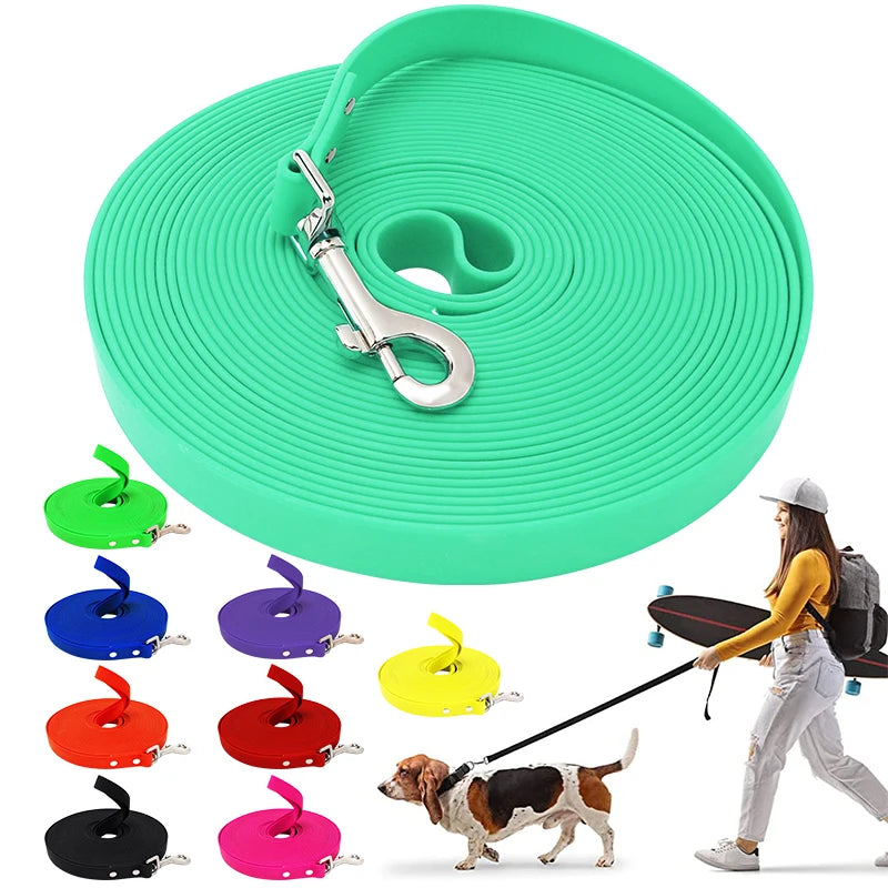 Dog Leash Long PVC Leashes 3M 5M 10M15M Easy Clean Waterproof Walk Training Durable For Large Medium Small Dogs