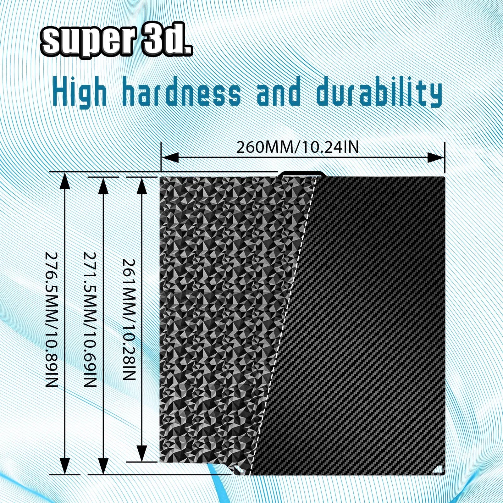 Elegoo Centauri Carbon Build Plate Smooth PEO Sheet PET Carbon Fiber Heatbed Spring Steel Sheet Plate 3D Printer Accessory Parts